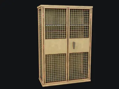 Military Locker PBR Game Ready Low-poly 3D model
