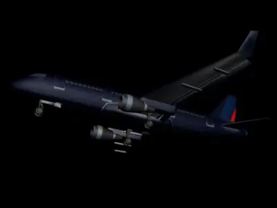 Planes And Cars Low-poly 3D model