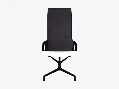 Chair - Conference - Worksmart - Small Glides - High Back Low-poly 3D model