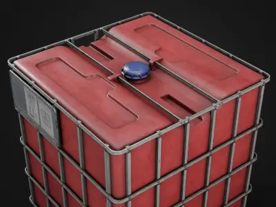 Water IBC Container Low-poly 3D model