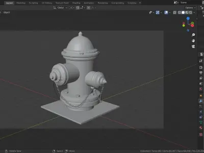 Realistic Fire Hydrant Free 3D model