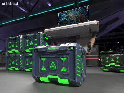 Sci-Fi Container 3D model get