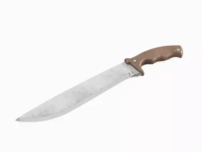 Machete Knife Set Low-poly 3D model