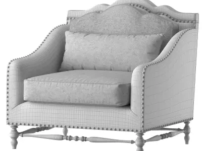blackwood americano armchair art 5489 3D model