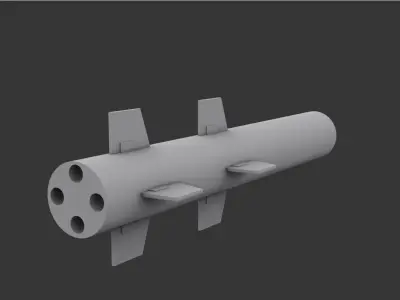 Roketsan UMTAS Low-poly 3D model