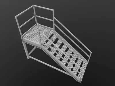 Stair 3d Model metal ladder 3D model