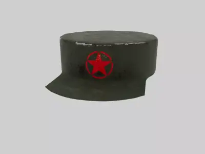 Military hat old  Low-poly 3D model