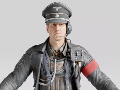 Commander NC Wolfenstein Inspired 3D model