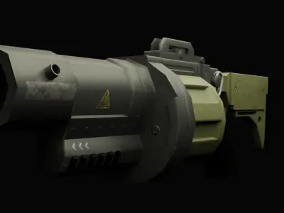 Sci Fi - Grenade launcher Low-poly 3D model