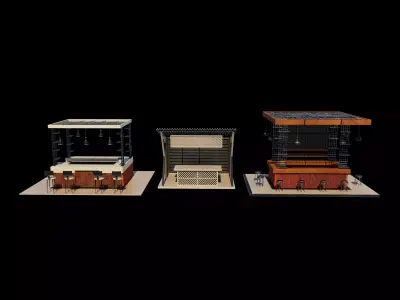 Coffee Shop Design 3D model purchase