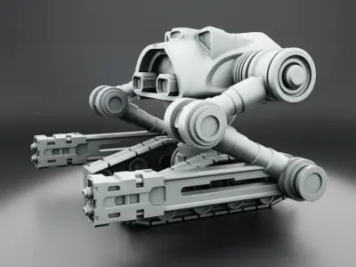 Robot tank 3D Print model 3D print model from CGTrader