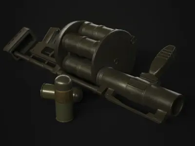 Grenade Launcher 40mm  Low-poly 3D model