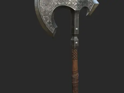 One handed Axe Low-poly 3D model