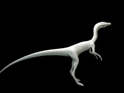 Low-poly Compy dinosaur Low-poly 3D model