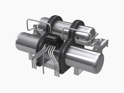 Airlift Performance air suspension kit C Low-poly 3D model