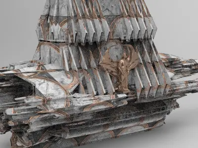 Knight raider Airship 1 3D model