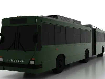 Trolleybus Kiyv-12-03 Low Low-poly 3D model