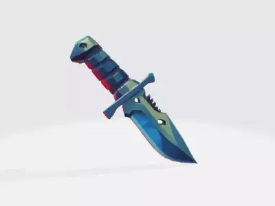 Lowpoly Knife Low-poly 3D model