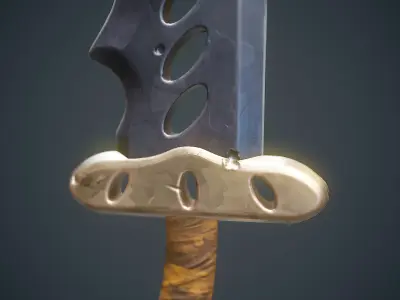 Stylized Dagger Arcane Style - Game-Ready  Low-poly 3D model