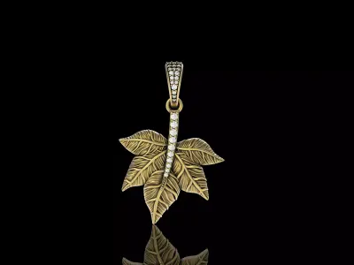 Leaf Pendant 3D print model get