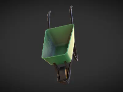 wheelbarrow Low-poly 3D model from CGTrader