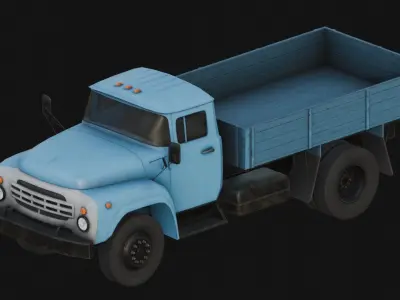 Soviet Truck Low-poly 3D model