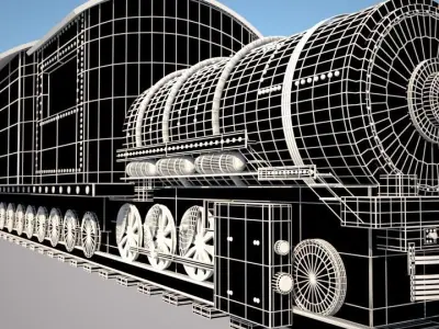 old train 3D print model