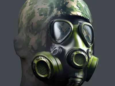 Helmet 3d model military combat Military Low-poly Low-poly 3D model 55