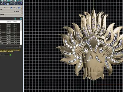 Sri Lankan Traditional Mask Pendant 3D print model