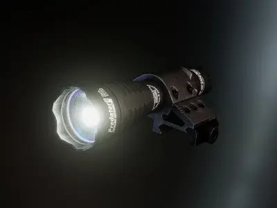 Armytek Predator Pro xhp35 flashlight Low-poly 3D model