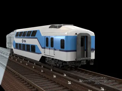 Puma v2 Double Deck Train EMU 3D model