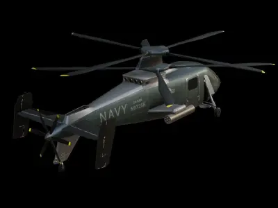 Sikorsky S-97 Raider Low-poly 3D model