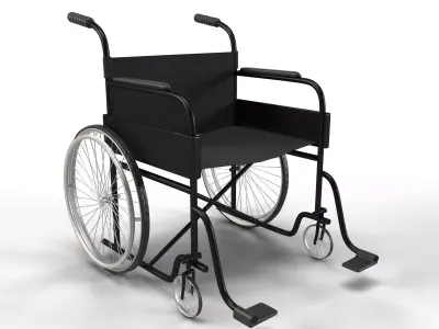 Disability wheelchair Low-poly 3D model
