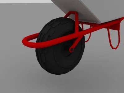 Wheelbarrow Free low-poly 3D model by Leanshu