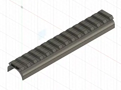 Mount rail for AK47 by Tokyo Marui 3D print model