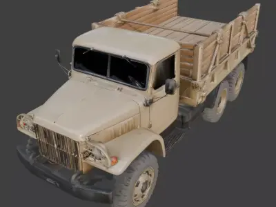 WWII Light Tank  Model Low-poly 3D model
