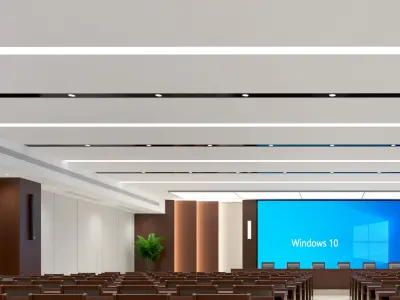 Office Interior with Conference Room 3D model purchase