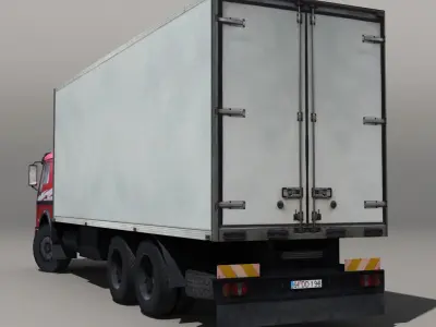 Truck flatbed - flatbed Low-poly 3D model