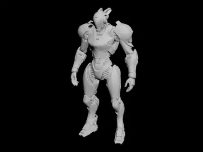 Steel mecha  mecha warrior 3D model