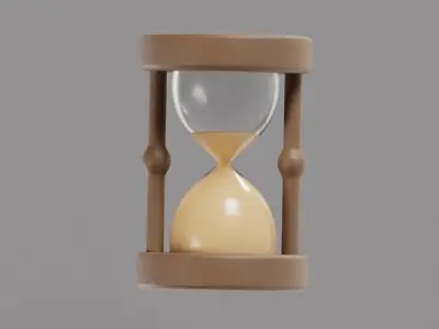 Hour Glass Low-poly 3D model