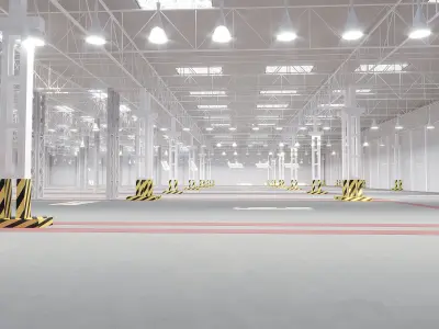 Factory warehouse 3D model buy