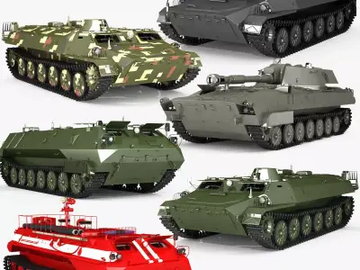 Ukrainian military vehicle collection 3D model