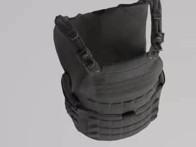 Tactical Bullet Proof Vest - PBR Lowpoly Game Ready Low-poly 3D model