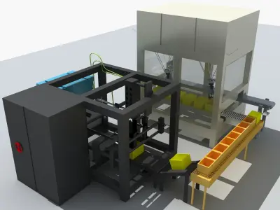  Industrial Equipment 11 - Cheese Production Line  3D model