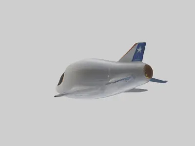 Space Tourism Capsule 1 Low-poly 3D model