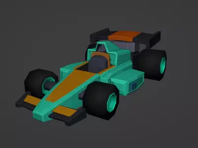 Racing Car Game Ready Vehicle Low-poly 3D model