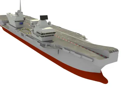 HMS Queen Elizabeth Aircraft Carrier 3D model