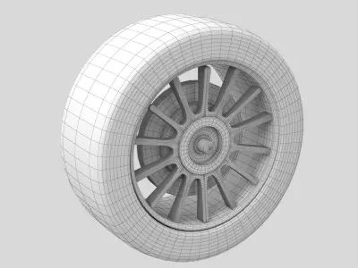 Sports Car Wheel 3D model purchase