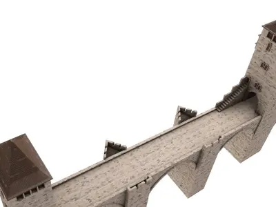 Pont Valentre Bridge 3D model