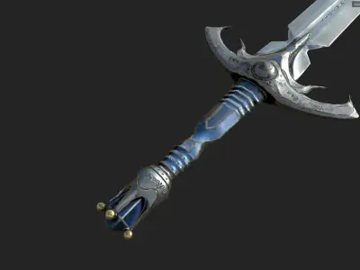 Knight swords Low-poly 3D model